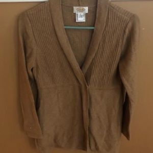 Talbots Tan Cardigan Size S